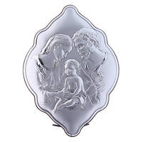 PLAQUE ARGENT QUADRILOBEE SAINTE FAMILLE