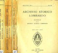 ARCHIVIO STORICO LOMBARDO, 48 TOMES (1948-2006) (COMPLET)