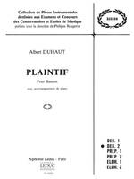 Plaintif, Basson Et Piano - Collection Rougeron