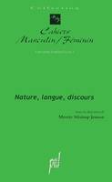 Nature, langue, discours