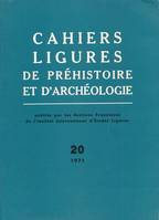 Cahiers ligures de Préhistoire et d'Archéologie. 20 de 1971