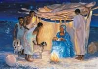 La Naissance de Jésus  (Lc 2,11), Carte double Vie de Jésus Mafa