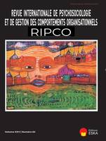 LES APPORTS DE L'ANALYSE DES RÉSEAUX SOCIAUX AU MANAGEMENT... RIPCO 62, REVUE INTERNATIONALE DE PSYCHOSOCIOLOGIE & DE GESTION DES COMP.ORGA-VOL XXV N°62