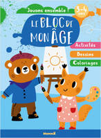 Le bloc de mon âge (3-4 ans) - Jouons ensemble ! (Ourson-renard peinture) - Activités - Dessins - Coloriages