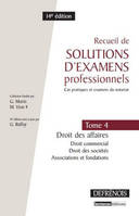 4, recueil de solutions d'examens professionnels - 14ème édition