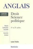 Anglais, droit, science politique