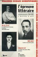 Balzac, Proust, Rilke, l'oeuvre d'art