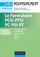 Le formulaire PCSI-PTSI-PC-PSI-PT - 5e éd. - nouveaux programmes 2013-2014, nouveaux programmes 2013-2014