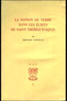 BAP n°5 - La notion de verbe dans les écrits de saint Thomas d'Aquin