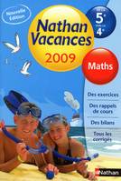 NATHAN VACANCES 2009 MATHS 5E/4E