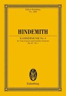 Musique de chambre n° 6, pour viole d'amour et orchestre de chambre. op. 46/1. viola d'amore and chamber orchestra. Partition d'étude.