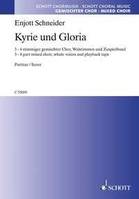 Kyrie und Gloria, 3-4 part mixed choir, whale voices and playback tape. Partition de chœur.