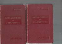 Notes et Formules de l'Architecte en 2 volumes (Tomes 1 &2) Ancien Memento Barré