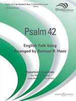 Psalm 42, English Folk Song. wind band and strings (ad libitum). Partition et parties.