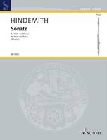 Sonata, Edited from the edition Paul Hindemith. Sämtliche Werke by Luitgard Schader. flute and piano.