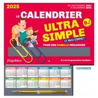 Frigobloc Le mini calendrier Ultra Simple pour une famille organisée ! (de sept. 2024 à déc. 2025)