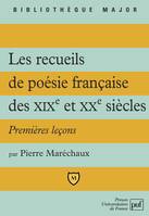 Les recueils de poésie française des XIX et XXe siècles, Premières leçons