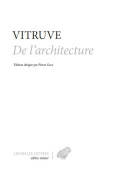 De l'architecture, De architectura