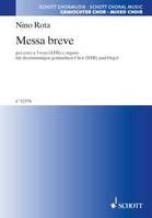 Messa breve, for mixed choir with 3 voices (STB) and organ. mixed choir (STB) and organ. Partition.