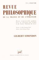 Revue philosophique 2006 - tome 131 - n° 3, Gilbert Simondon