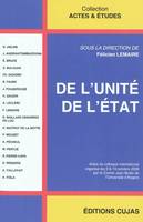 De l'unité de l'État, actes du colloque international