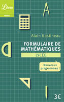 Formulaire de mathématiques / lycée, Lycée