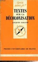 Textes sur la décolonisation