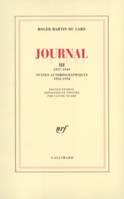 Journal / Roger Martin du Gard., 3, 1937-1949, Journal (Tome 3-1937-1949 - Textes autobiographiques (1950-1958)), 1937-1949 - Textes autobiographiques (1950-1958)