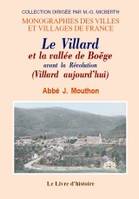 Le Villard et la vallée de Boëge avant la Révolution