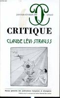 Critique 620-621 Claude Levi Strauss