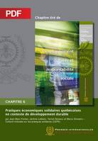 Pratiques économiques solidaires québécoises en contexte de développement durable (Chapitre PDF)