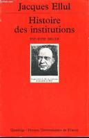 Histoire des institutions., 3, XVIe-XVIIIe siècle, Hist des institutions xvie-xviie 276