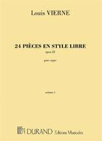 24 Pièces en Style Libre Opus 31 Vol.1