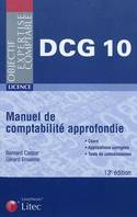 DCG, 10, Manuel de comptabilité approfondie, DCG, épreuve n° 10