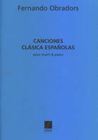 Canciones Clasica Espanolas, Pour Piano Et Chant
