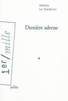 DERNIERE ADRESSE