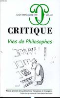 Critique 627-628 Vies de philosophes