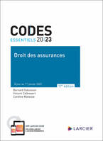 Codes essentiels - Droit des assurances 2023