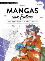 Mangas aux feutres, avec des calques à taille réelle