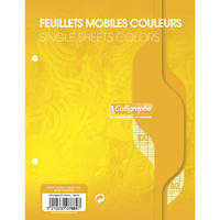 7000, FEUILLETS MOBILES S/FILM 17X22 JAUNE 100P SEYES 80G