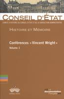 1, Conférences Vincent Wright Vol 1