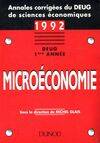 Microéconomie 1992 deug 1re année, 1992, DEUG 1re année