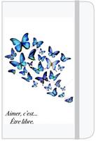 Carnet A6 Papillons Printemps Bleu