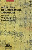 Mille ans de littérature japonaise, Une anthologie du viiie au xviiie siècle