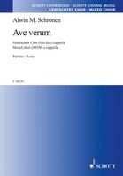 Ave verum, Text: 14. Jahrhundert. mixed choir (SATB) a cappella. Partition de chœur.