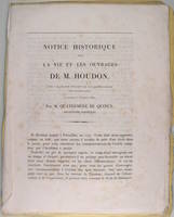 Notice historique sur la vie et les ouvrages de M. Houdon