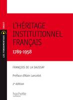 L'héritage institutionnel français 1789-1958