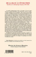 De la race à l'évolution, Paul Broca et l'anthropologie française (1850-1900)