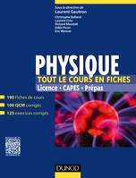 Physique. Tout le cours en fiches - 190 fiches de cours, 100 QCM corrigés, 125 exercices corrigés, 190 fiches de cours, 100 QCM corrigés, 125 exercices corrigés