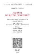 2, Journal du règne de Henri IV, Transcription ms. fr. 10299 et 25004 de la bnf